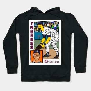 Homer at the Bat DON MATTINGLY Simpsons Parody YANKEES Baseball Card Hoodie